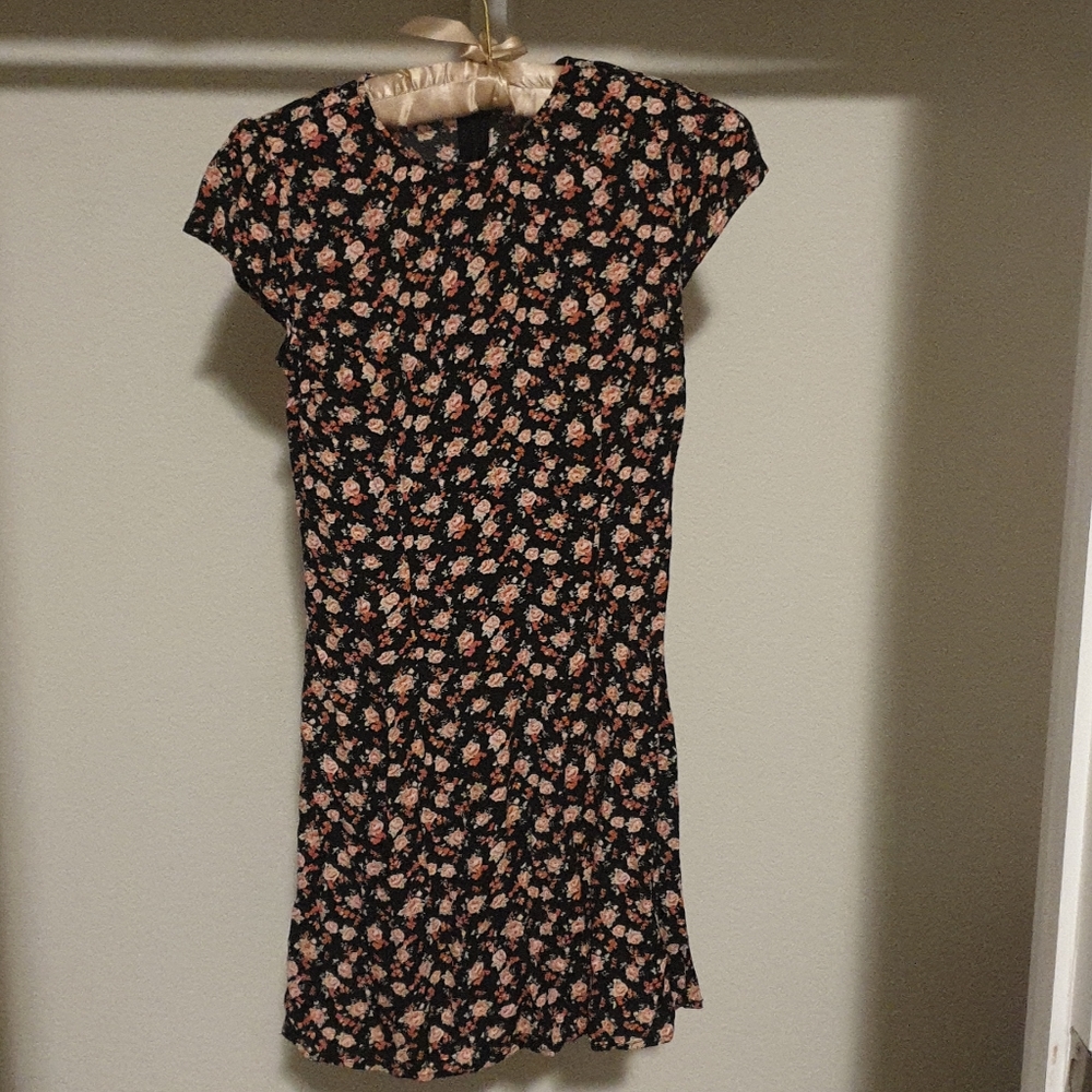Forever 21 black and pink floral dress
